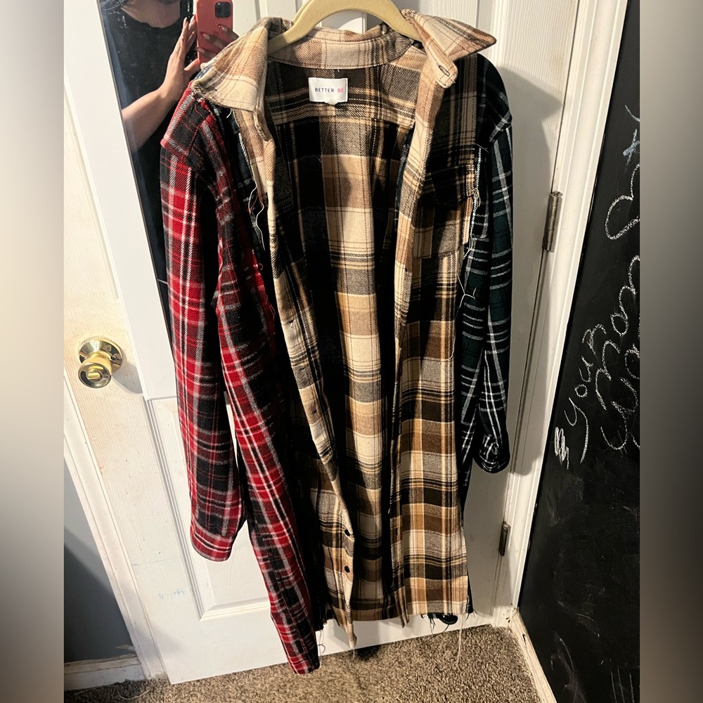 Plaid trench coat